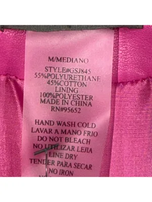 Sans Souci Hot Pink Faux Leather Blazer Jacket Women’s Size Medium New thumbnail 6