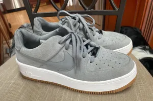 Nike Air Force 1  Grey Suede Platform thumbnail 1