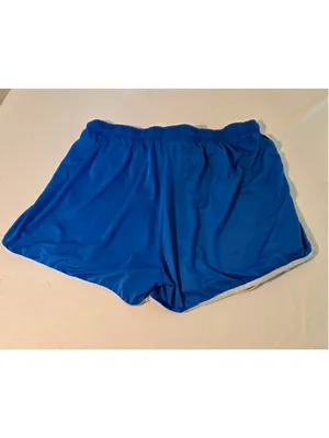 Women’s Retro Dolphin Athletic Running Shorts Royal Blue White Trim XXL W-237 thumbnail 2