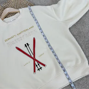 bohme Women’s Embroidered Sweatshirt Metterhorn Longsleeve Crew Neck in Beige XS thumbnail 11