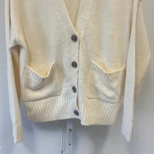 NWT The Drop Brigitte Whisper White Chunky Button Front Cardigan Sweater XS thumbnail 4