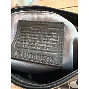 Vintage Coach Signature Hobo Ashley Shoulder Bag Black thumbnail 9