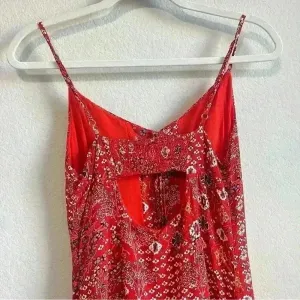 Anthropologie Abel the Label‎ Women’s Lola Red Hi-Low Maxi Dress Size XS thumbnail 10