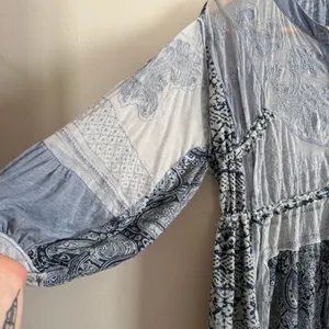 FREE PEOPLE | Oh My Mix Boho Mixed pattern embroidered Midi Dress | Small thumbnail 3