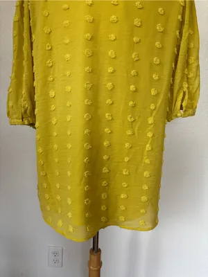 Kori Chartreuse Swiss Dot Short Sleeve Blouse thumbnail 7