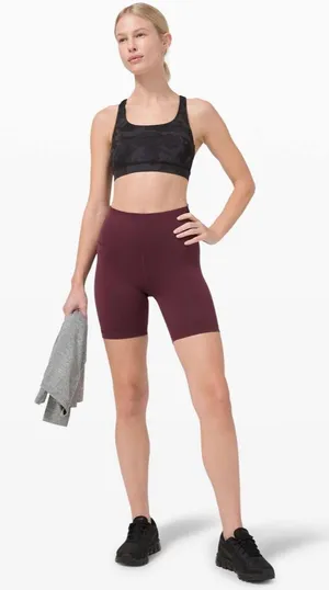 Lululemon wunder train high rise short 6” Sz 2 color Cassis thumbnail 1