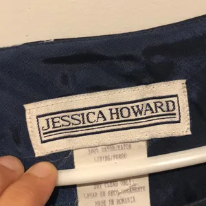 Jessica Howard Vintage Dark Blue Seashell Midi Dress thumbnail 2