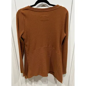 Anthropologie Maeve Eliza Henley Babydoll Tunic Top Brown Waffle Knit‎ Boho thumbnail 4
