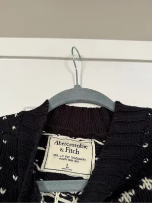 Abercrombie and Fitch A&F Vintage Deer Holiday Snowflake Sweater Christmas Cozy thumbnail 5
