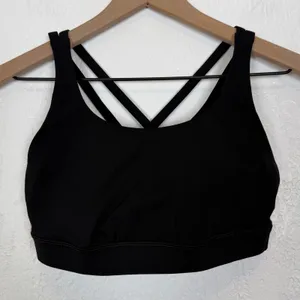 Lululemon Energy Bra Medium Support B/C Cup in Black Size 6 thumbnail 2