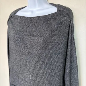 We The Free Gray Londowntown Hippie SM Boho Dolman Sleeve‎ Oversized Tunic Top thumbnail 2