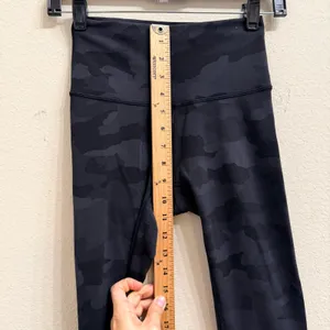 Lululemon Wunder Train HR Cropped Leggings Yoga Incognito Camo Grey‎ Size 4 thumbnail 8