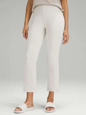 Lululemon Ribbed Softstreme Zip-Leg High-Rise Cropped Pants 25" in Bone Size 10 thumbnail 5