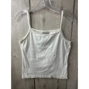 Womens Small Bundle White Cotton Cami and Blue Smocked Paperbag Lounge Shorts thumbnail 2
