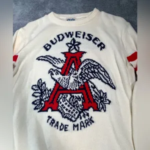 Junk food urban outfitters Budweiser Cream Crewneck Sweater thumbnail 2