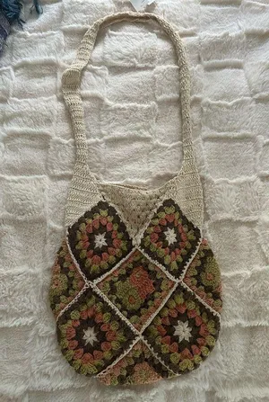 urban outfitters boho crochet woven bag thumbnail 2