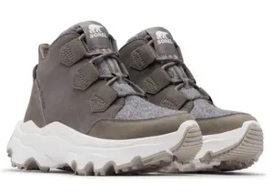 Sorel Kinetic Breakthru Caribou waterproof boots Quarry/Sea Salt gray 8.5 thumbnail 1