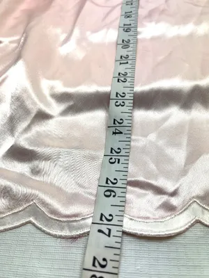 Vintage Victorias Secret Pink Satin Floral Embroidered Robe W/Scalloped Edges SM thumbnail 10
