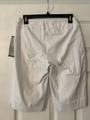 new directions White Bermuda Shorts Mid-Length Cut inseam 11” waist 30” size 6 thumbnail 4