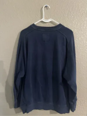 aerie Navy Graphic Checkerboard Crewneck Sweatshirt thumbnail 3