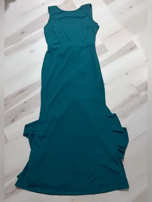 Lulus NWT Women XL Emerald Exquisite Refinement Backless Bow Ruffled Maxi Dress thumbnail 5