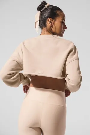 Alo Yoga Extreme Cropped Pullover in a soft pink hue size M women thumbnail 1