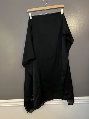 Mariella Burani Parfums Scarf Womens Black Sheer Lightweight Floral Wrap Shawl thumbnail 3
