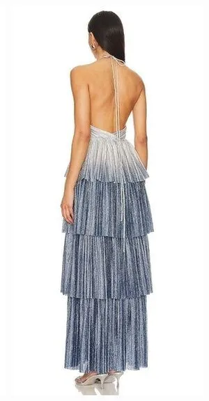 Line & Dot Oracle Maxi Dress in Denim thumbnail 2