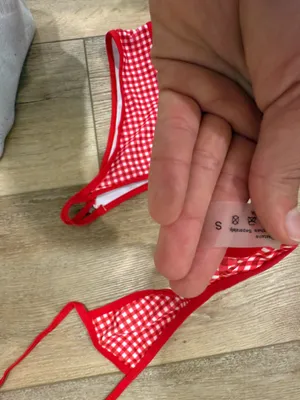 Checkered Swimsuit Red thumbnail 2