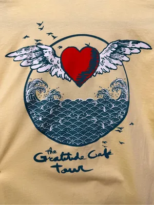 Jason Mraz The Gratitude Café Tour Concert Tee Yellow Organic Cotton Size Small thumbnail 4