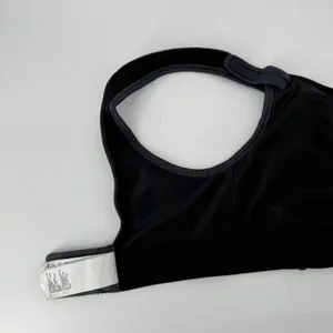 Brooks Moving Comfort Fiona Wireless Sports Bra Black Gray 30D Hook Loop 350064 thumbnail 5