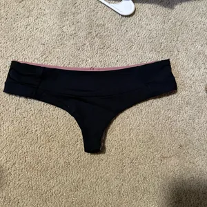 NWOT L*Space thong bikini bottoms charcoal lilac thumbnail 2