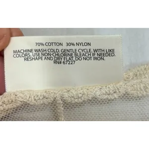 NWT Bobbie Brooks Lace Top‎ Womens Large Sheer Ivory Romantic Coquette Festival thumbnail 6
