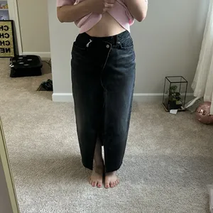 Reformation Black Denim long Skirt. 27 thumbnail 6