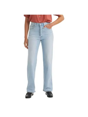 Levi's Womens Ribcage Straight Full Length Jeans Button Fly All Alone Blue 24x32 thumbnail 11