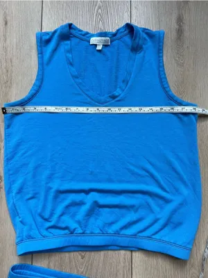 PJ Salvage Women's Cozy V-Neck Tank and Lounge Pants Set Electric Blue XS thumbnail 11