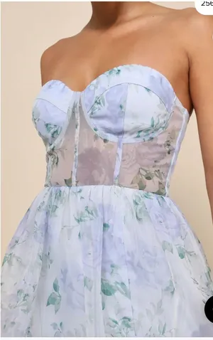 Lulus Floral wedding guest dress thumbnail 3