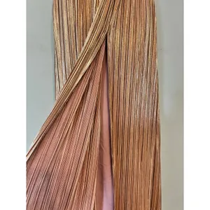 Lovers and Friends Sleeveless Emmy Rose Gold Pleated Maxi Gown XS thumbnail 8