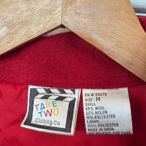 Take Two Red Snowman Button Up Shacket‎ Size Medium thumbnail 5