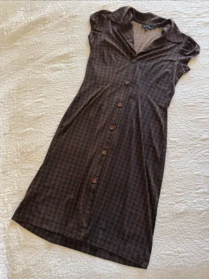 Snap Brown and Black Patterned Button thumbnail 1