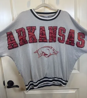 PINK Victoria Secret 5th & Ocean Arkansas Razorbacks Sweatshirt Large Y2K Hogs thumbnail 1