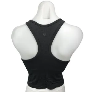 Lululemon Black Racerback Sleeveless Workout Athletic Crop Tank Top Size 4 thumbnail 2
