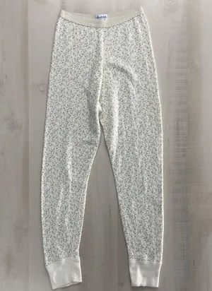 vtg 70s DUOFOLD floral layering leggings pants pajamas lounge ski snow warm 10 thumbnail 1