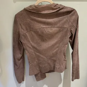 Zara suede feel tan zip up jacket EUC thumbnail 4