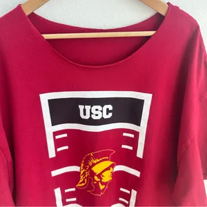 USC Trojans Off The Shoulder Tee Red Size XXL thumbnail 5