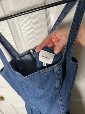 Reformation Janu Denim Midi Dress 10 thumbnail 7