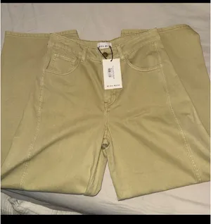 Miou Muse Olive Barrel Jeans Yellow thumbnail 3