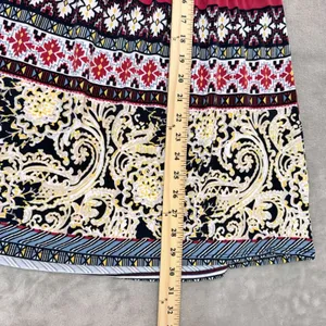 Melissa Paige Tunic Blouse 3X Blue Peasant Crochet Paisley Empire Bell Sleeve thumbnail 7