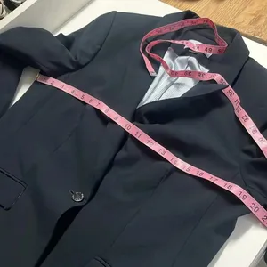 Imperfect Calvin Klein blazer size 10 navy blue blazer built‎ in shoulder pads thumbnail 4