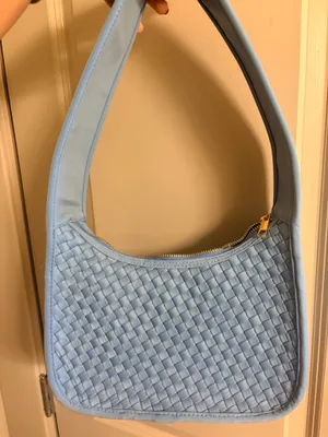 Anthropologie Blue Woven Bag thumbnail 3